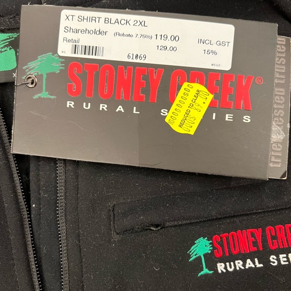 Stoney Creek Men’s XXL Black Rugged Waterproof Breathable jacket zipper shirt, - Picture 3 of 4